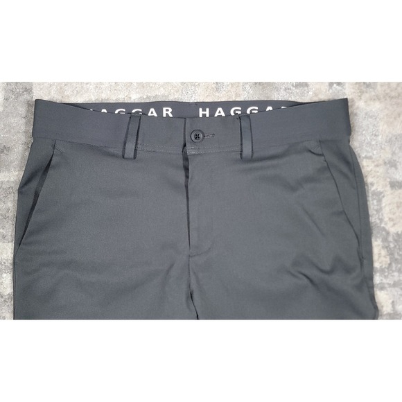 Haggar Active Series 365 Modern Flex Slim Fit Elastic Waist Pants Men's Sz 34x30 - Picture 3 of 7